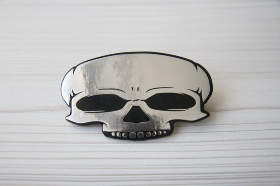 Skull Hair Barrette in Silver or Gold, Skull Hair Clip