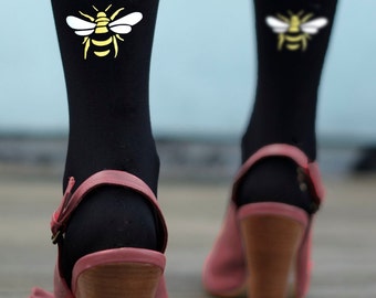Bee Tights - Bedrukte en gevlokte insecten panty's