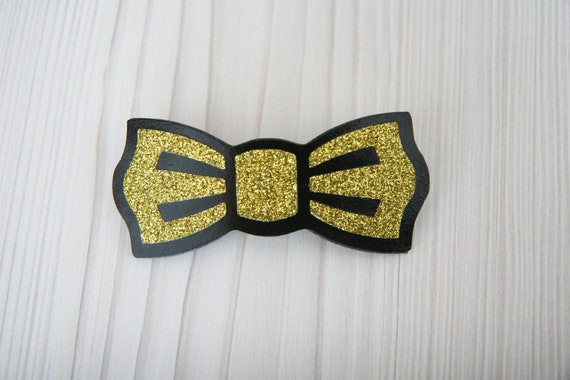 Bow Hair Barrette in Gold or Silver