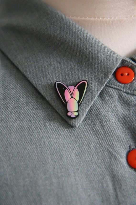 Fly Collar Tips or Brooch, 2 Insect lapel Pins Jewellery