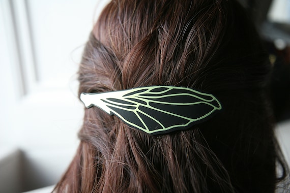 Hair Clip, Cicada Wing Insect Hair Barrette