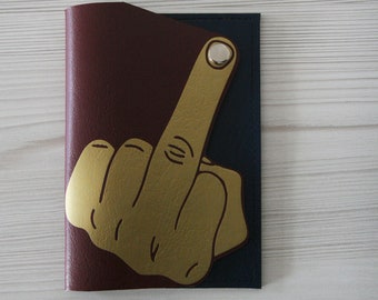Vegan Leather Purse Middle Finger Fuck Off Pouch