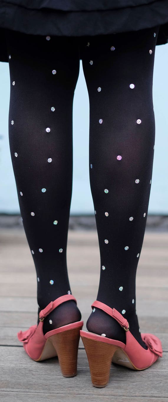 Polka Dot Tights, City Peach