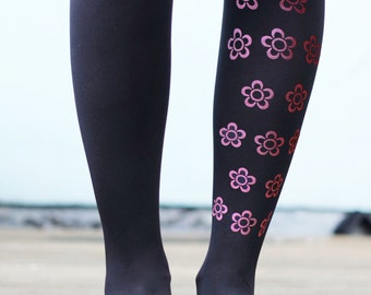 Floral Printed Tights