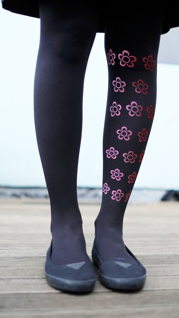 Floral Printed Tights