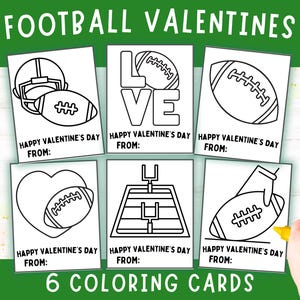Fußball Valentinstag Malkarten für Jungen + Mädchen - Druckbare Sport Valentinstag Karten für den Klassentausch - Sofortiger Download Valentinstag