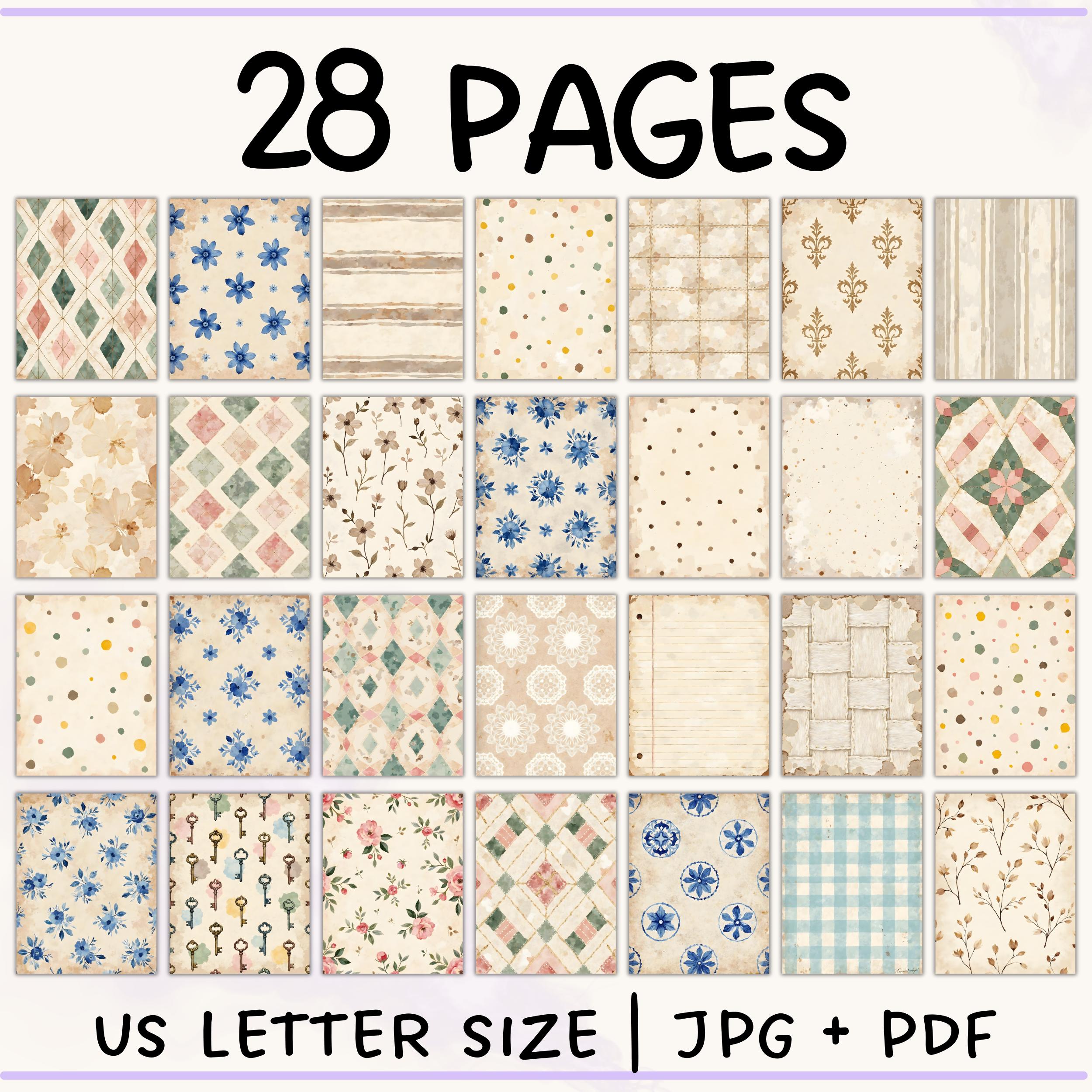 95 Page Mega Bundle Vintage Thrifted Junk Journal | Ephemera, Digital ...