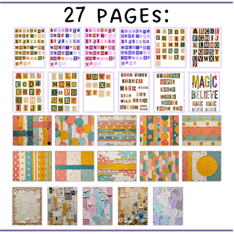 Letters and Words: Ransom Note Alphabet Cutout Printable Junk Journal ...
