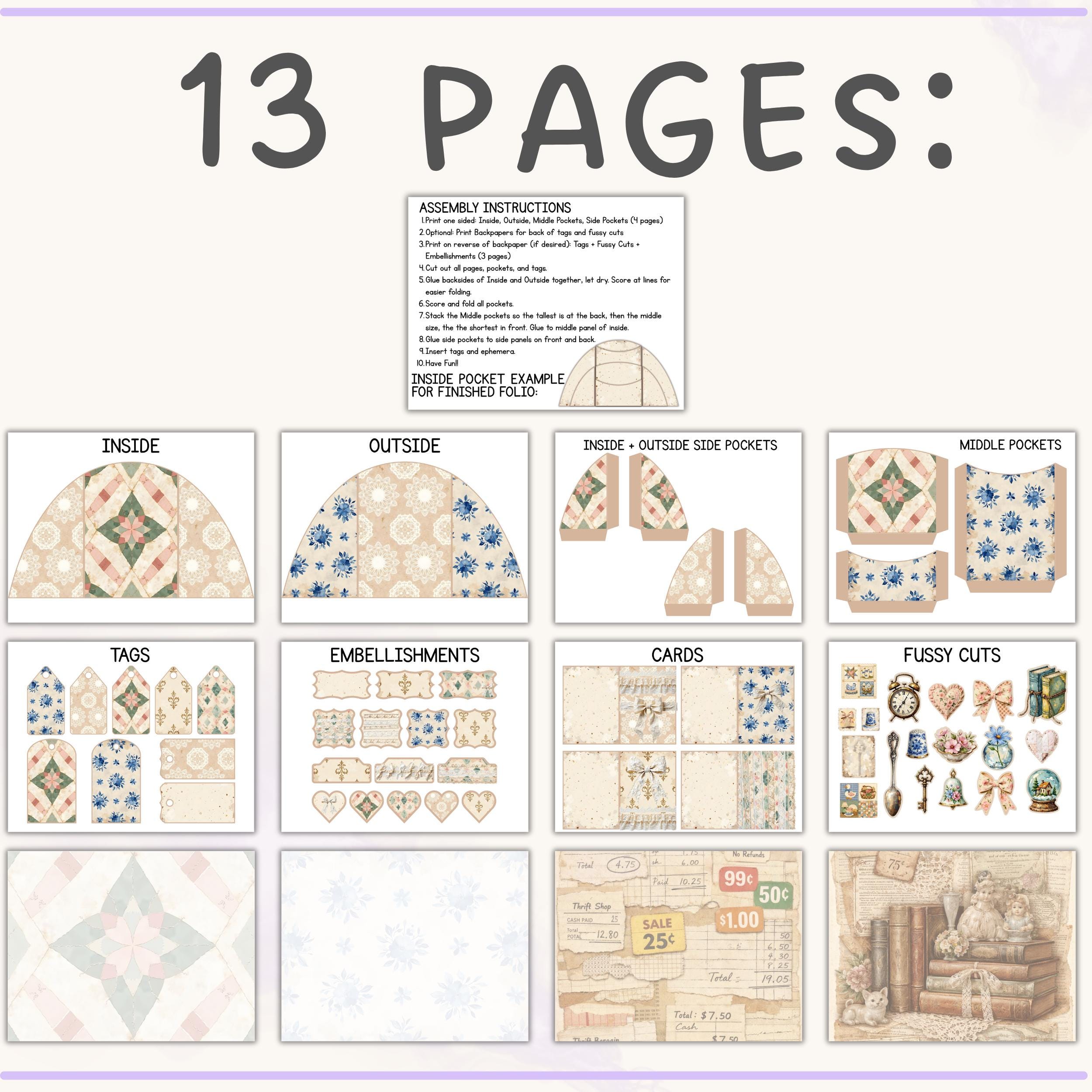 95 Page Mega Bundle Vintage Thrifted Junk Journal | Ephemera, Digital ...