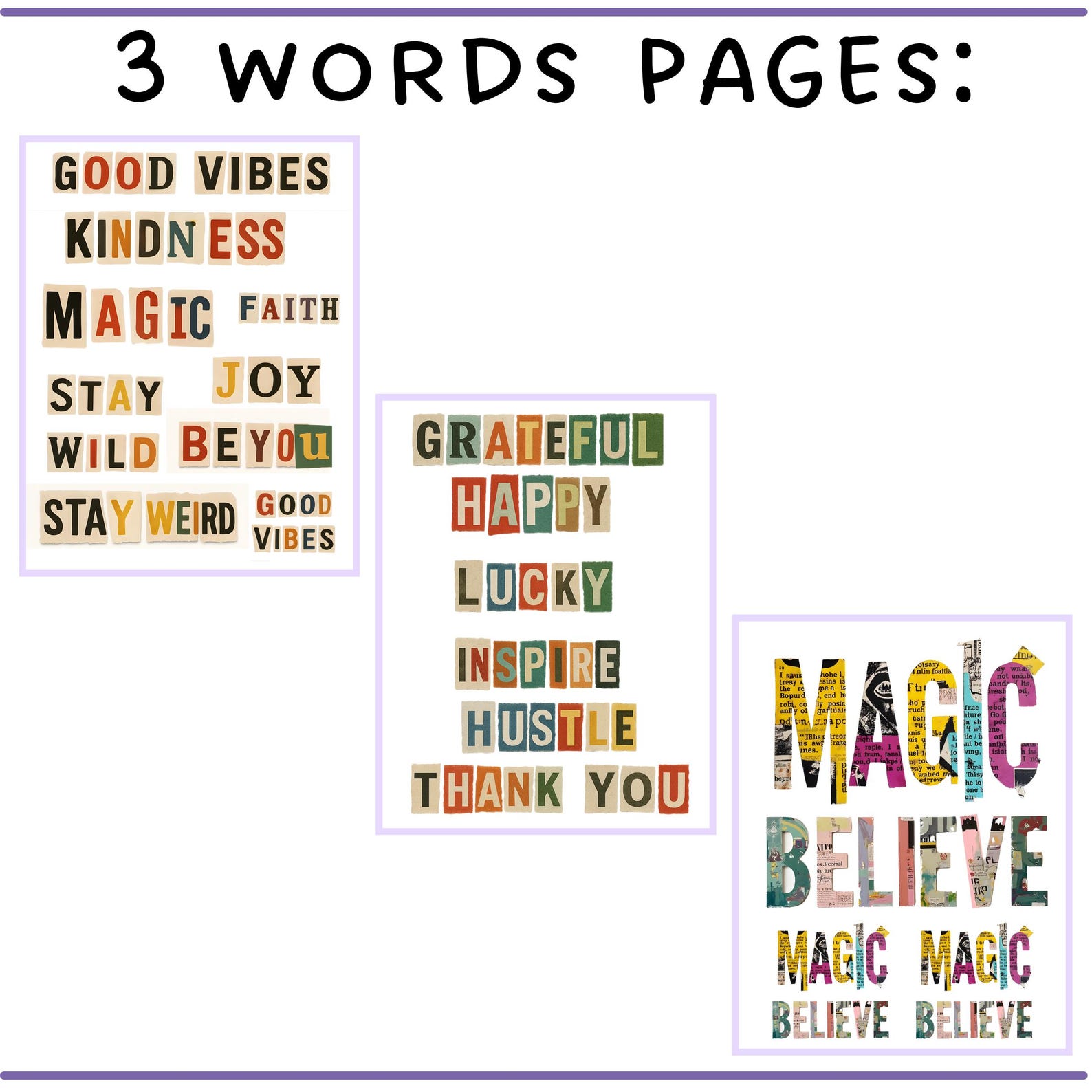 Free Printable Ransom Notes Letters and Words: Ransom Note Alphabet Cutout Printable Junk Journal ...