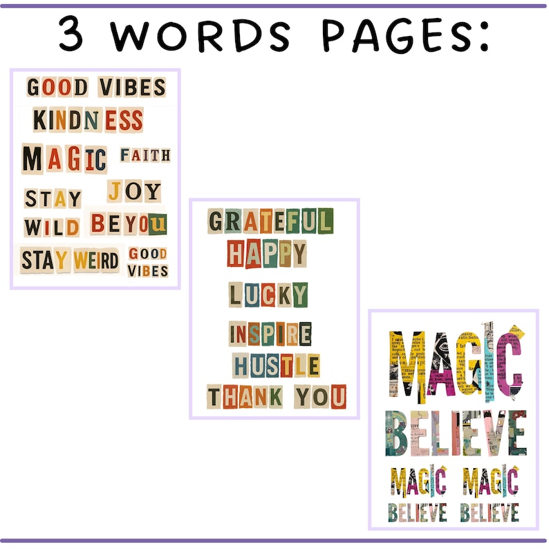Letters and Words: Ransom Note Alphabet Cutout Printable Junk Journal ...