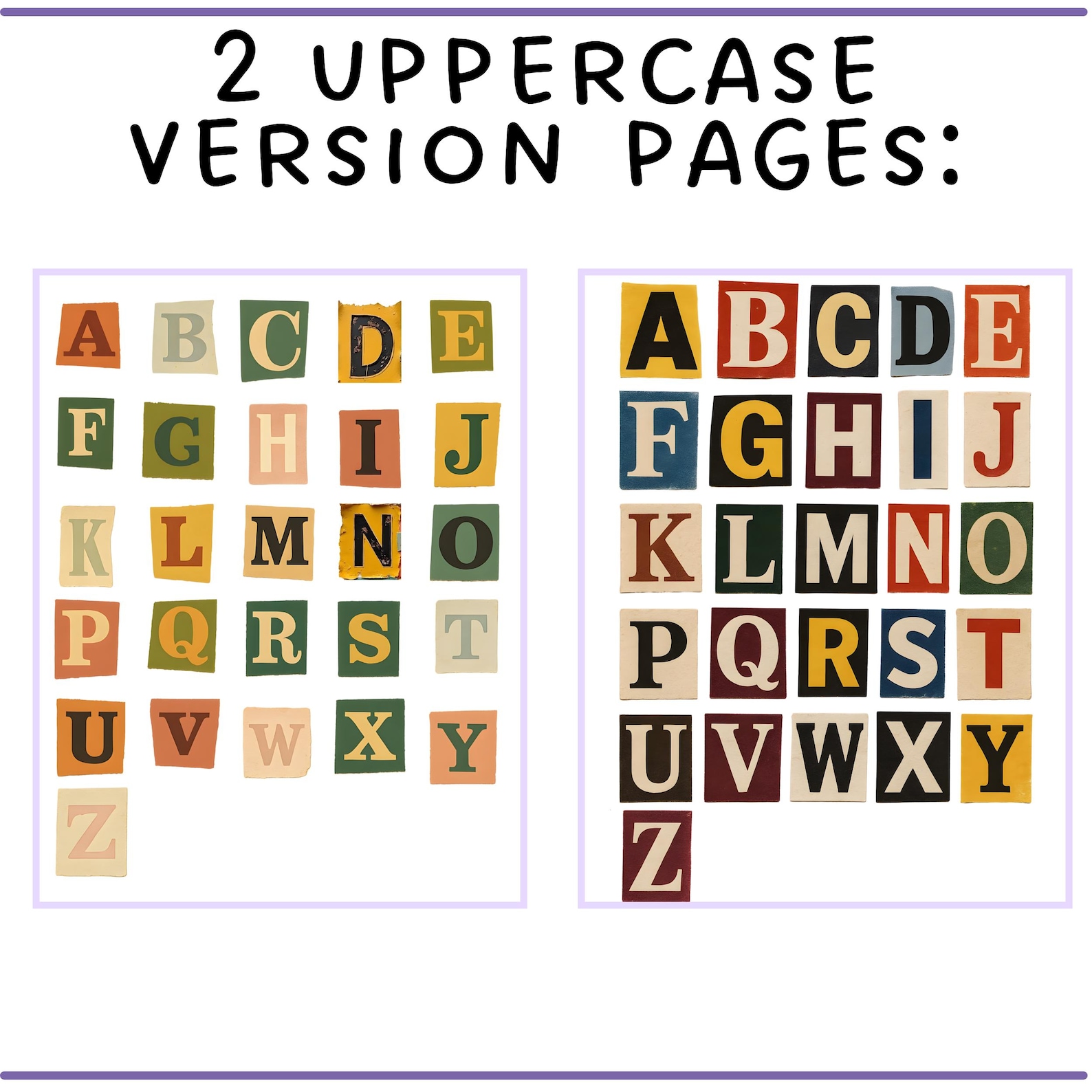 Ransom Note Lettering Printable Free Letters and Words: Ransom Note Alphabet Cutout Printable Junk Journal ...