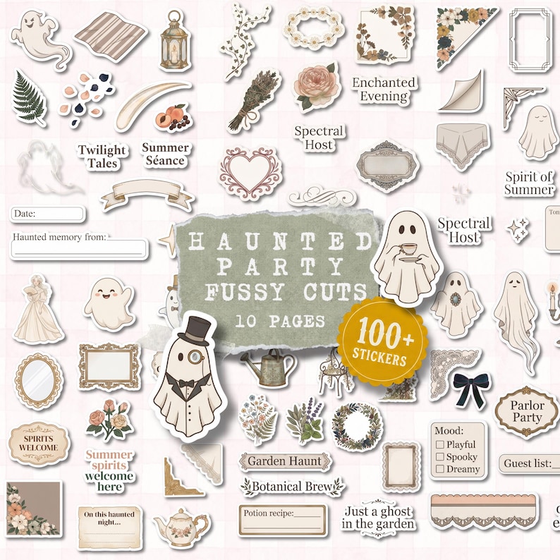 500+ Digital Stickers Mega Bundle | Halloween Fussy Cuts | Summerween Ephemera | Junk Journal Supplies (PNG, PDF & JPG) image 5