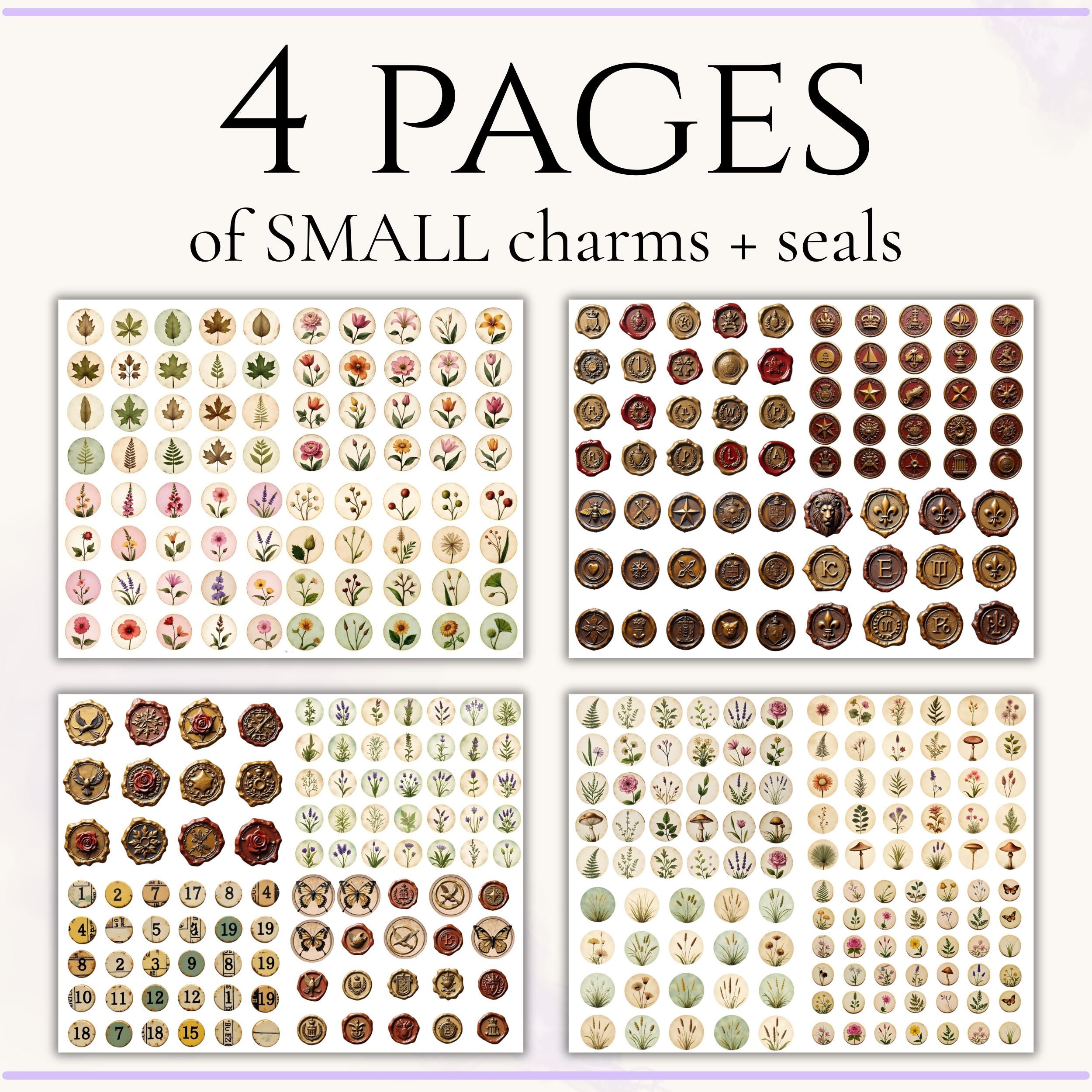 Vintage Botanical Charms Junk Journal Printable | Wax Seals, Ephemera ...