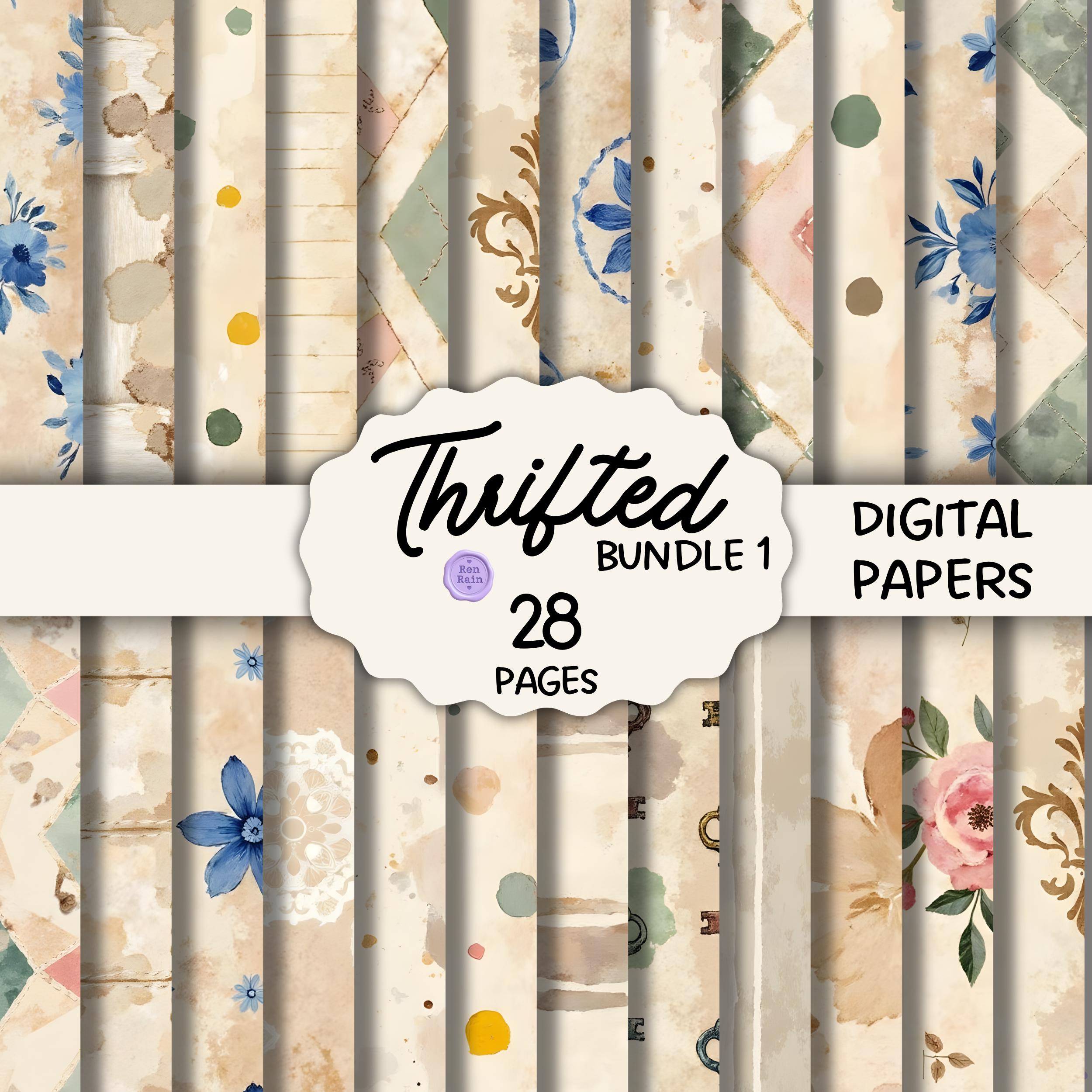 95 Page Mega Bundle Vintage Thrifted Junk Journal | Ephemera, Digital ...