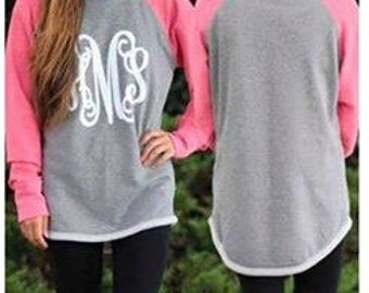 Sudadera con monograma Hi-lo Crew, sudadera para mujer, túnica, sudadera ligera con monograma
