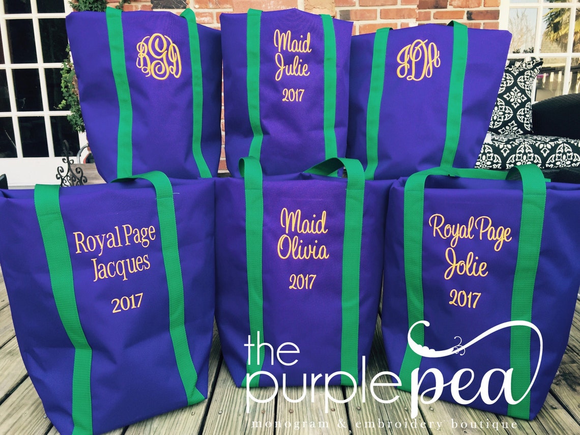 mardi gras bead bags with zipper