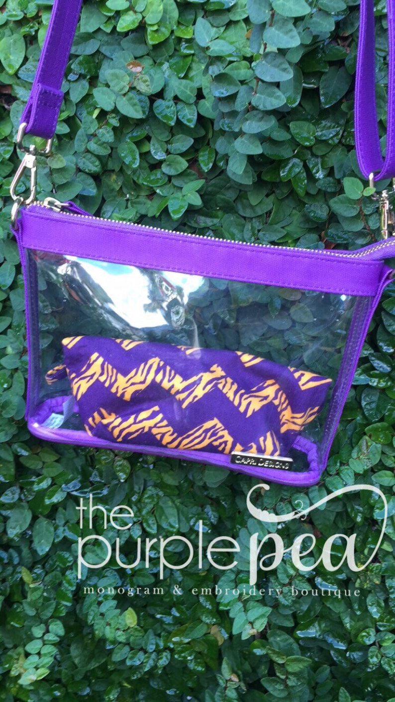 Clear Stadium Purse Clear Bag LSU Purse Geaux Tigers NFL Etsy UK