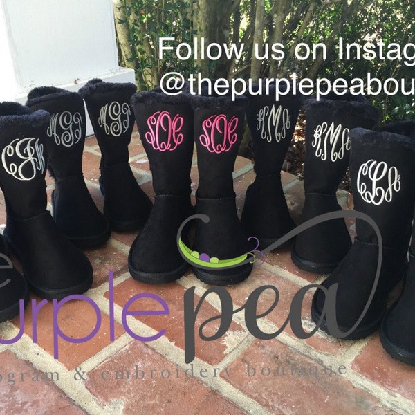 Monogrammed Childrens Boots, Monogrammed Boots, Childrens Boots