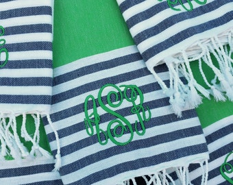 Turkish Towel-Monogrammed, Monogrammed Towel, Beach Towel, Birthday, Turkish Towe, Bridesmaid, Bachorlette party