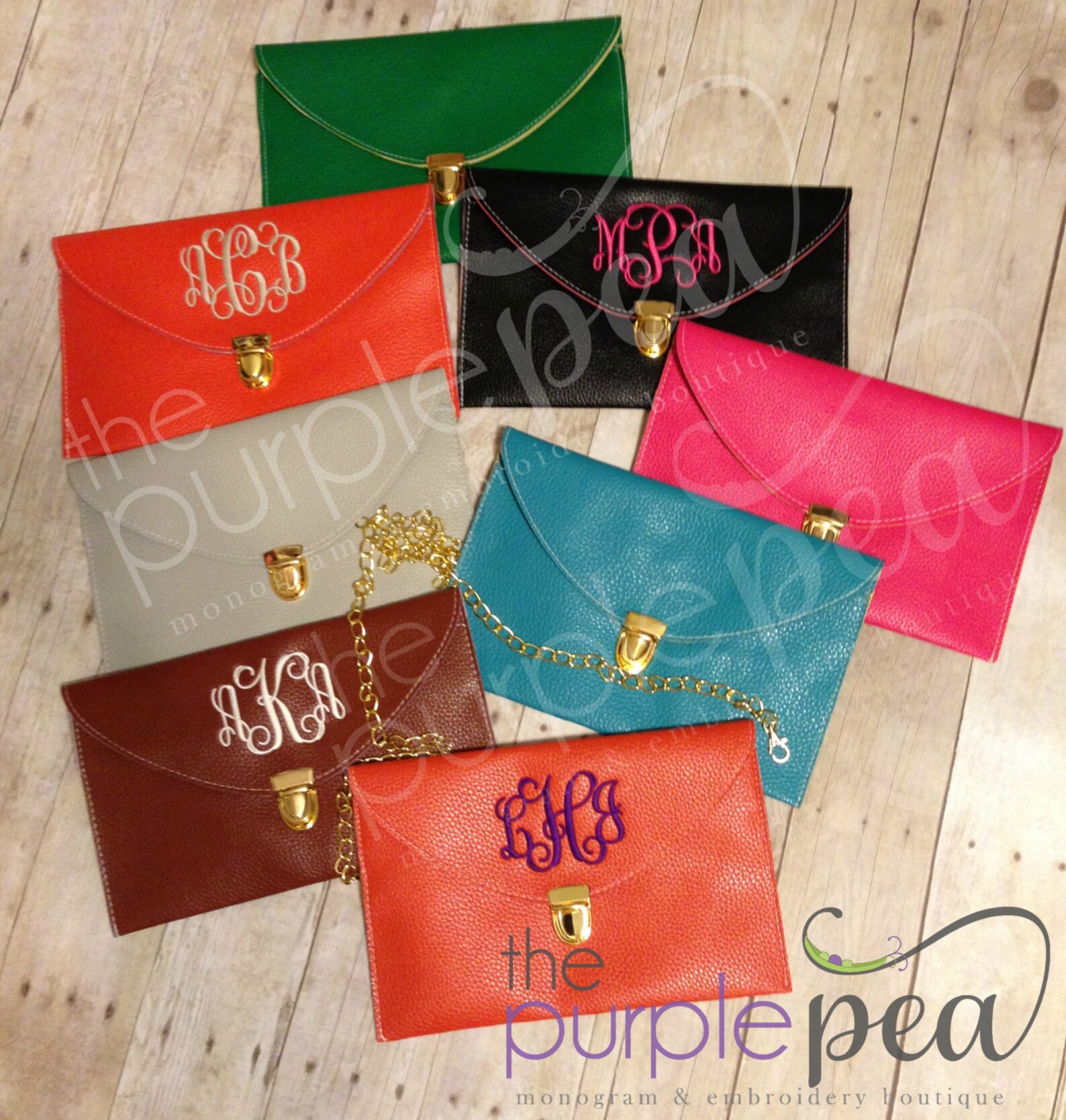 Monogrammed Clutch Purse Etsy
