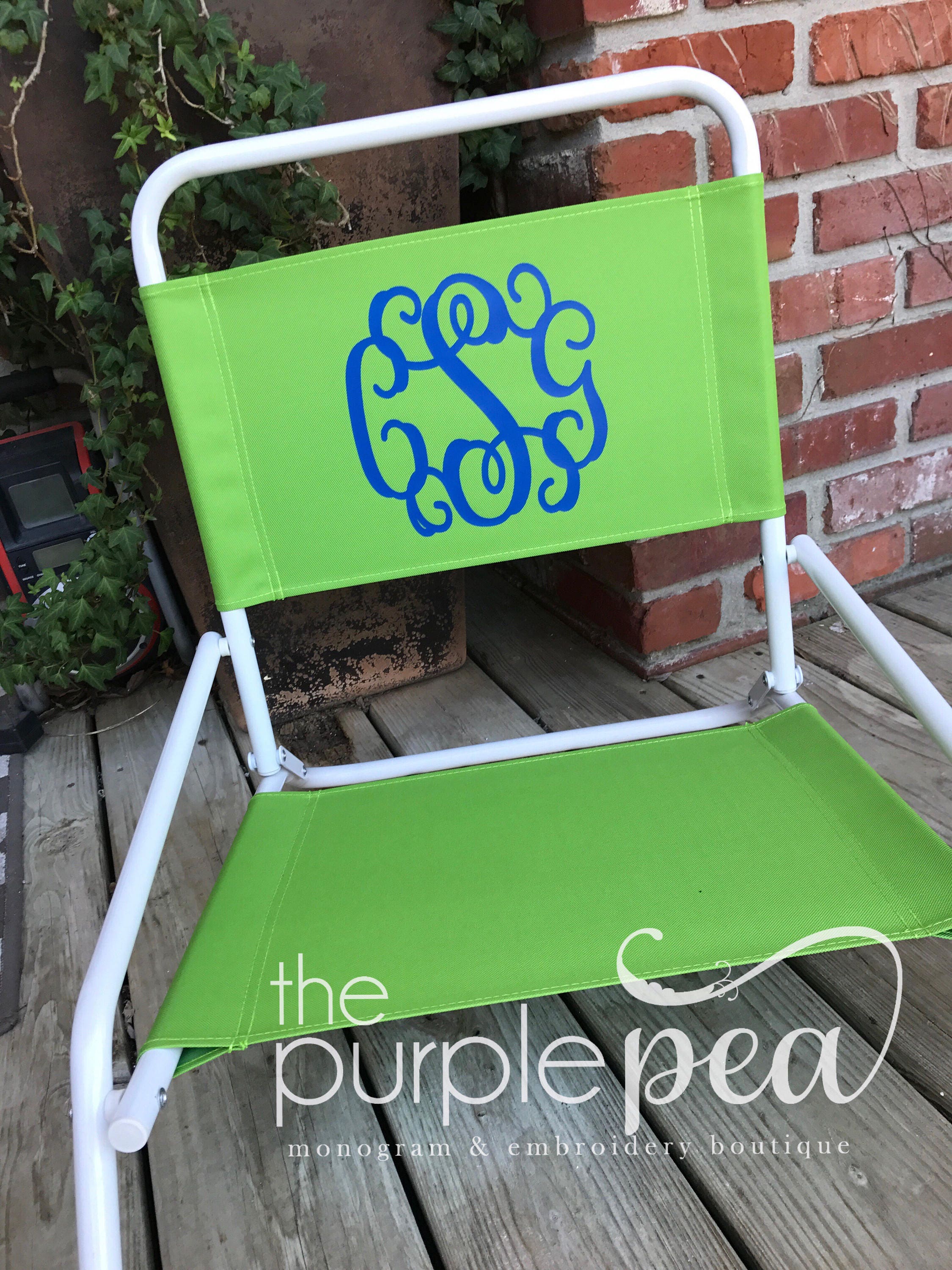 Monogrammed Beach Chair Monogrammed Sand Chair Lounge Chair Etsy
