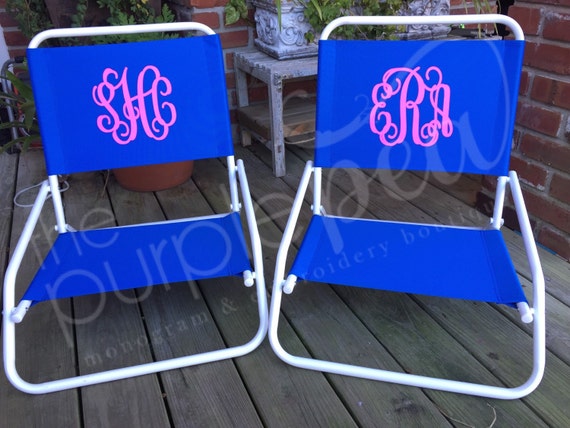Monogrammed beach chairs sale