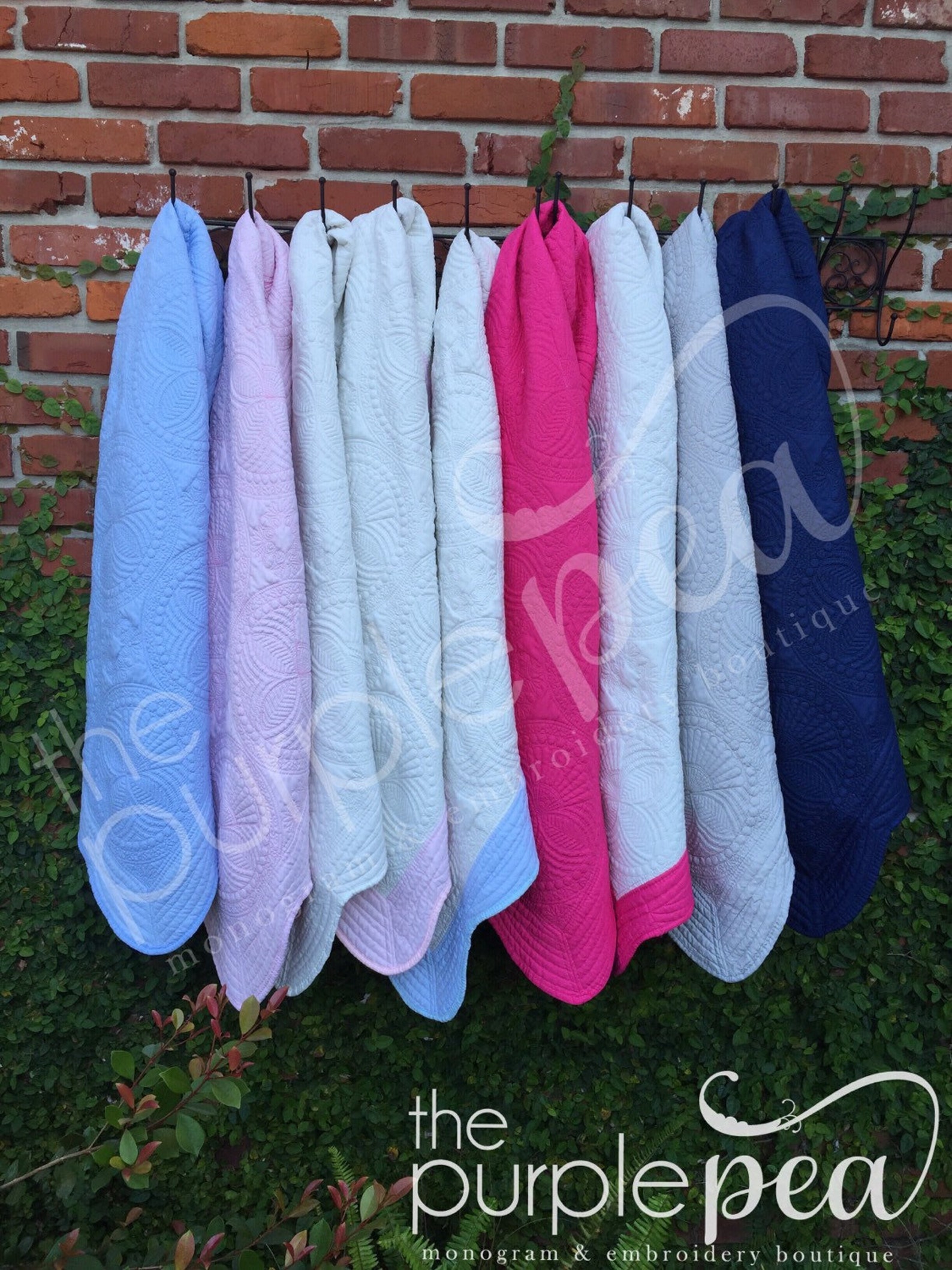 Monogrammed Baby Quilt Baby Blanket Baby Shower Gift Etsy