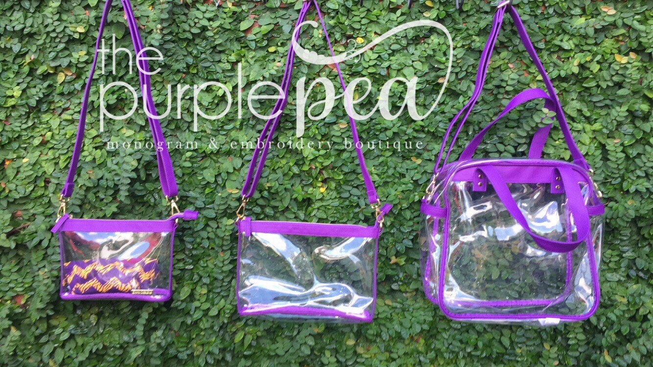 CLEAR FOOTBALL PURSE- ROYAL BLUE