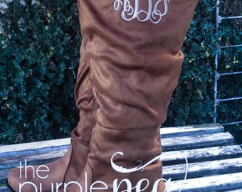 Ladies Monogrammed Boots