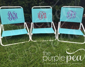 Monogrammed Beach Chair, Beach Chair, Sand Chair, Lounge Chair, Monogrammed, birthday , graduation, 2018