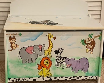hand painted toy boxes