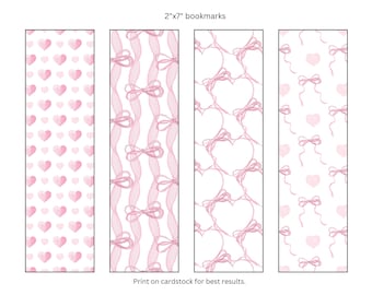 Rosa, Corqueta, Lazo, Marcadores, Marcapáginas, Digital, Imprimible, Descarga instantánea, Archivo PDF