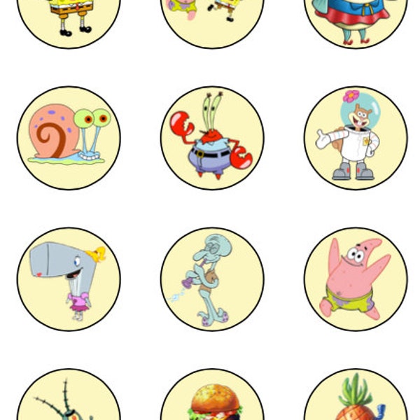 Round Spongebob - Etsy