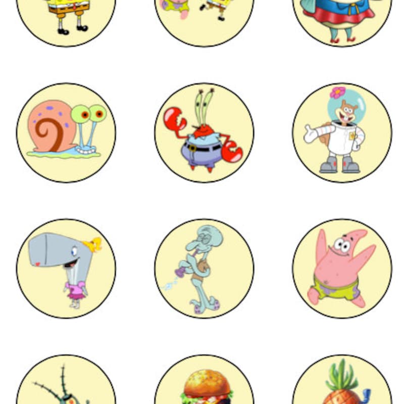 Round Spongebob - Etsy