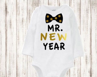 Mr. New Year Boys Bodysuit -New Year's Eve  Toddler 2019 Shirt- Baby Boy NYE