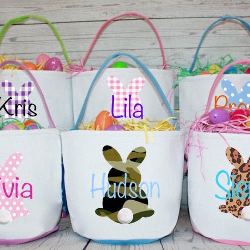 Personalized Easter Basket Kids Easter Baskets Etsy