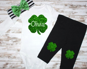 Personalized Saint Patrick's Day Baby Girl St. Patrick's Day Outfit Clothes- Pick Your Pieces