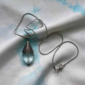 Antique Glass Pendant Necklace