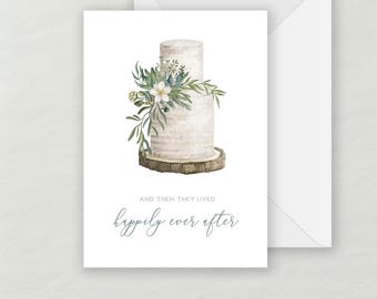 Elegant Wedding Cake Greeting Card | Recycled Eco-friendly Cardstock