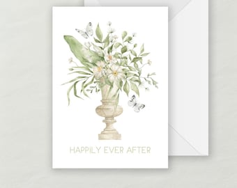 Happily Ever After Wedding Greeting Card | Recycled Eco-friendly Cardstock