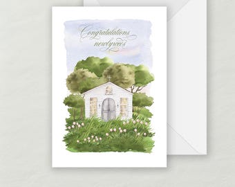 Pretty Chapel Wedding Greeting Card | Recycled Eco-friendly Cardstock