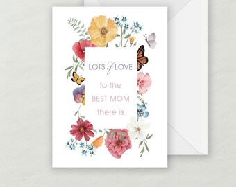 Foral Love Mother's Day Greeting Card | Recycled Eco-friendly Cardstock
