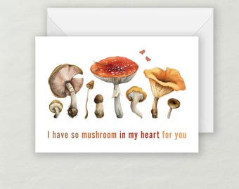 So Mushroom Love Greeting Card | Recycled Eco-friendly Cardstock