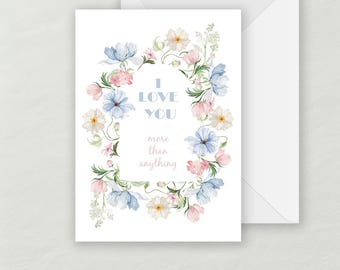 More Than Anything Love Greeting Card | Recycled Eco-friendly Cardstock