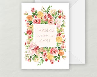 You're the Zest Thank You Greeting Card | Recycled Eco-friendly Cardstock