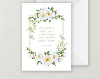 Love is Patient Greeting Card | Recycled Eco-friendly Cardstock