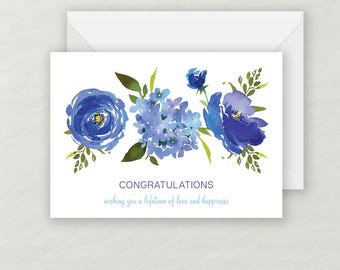 Love and Happiness Wedding Greeting Card | Recycled Eco-friendly Cardstock