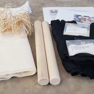 Ecoprint in Color Supply Kit 2 for DIY Ecoprinters, Combo Package with Mordants, Dowels, Pre-dyed Blankets,Supply List, Silk, Wool