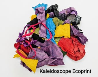 Kaleidoscope Ecoprint Supply Kit, Combo Package with Color Package Mordants, Dowels, Silk
